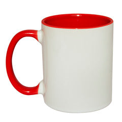 Orca Inner-Handle Red Color Mugs 11 oz or 15oz - Sublimation 36/cs