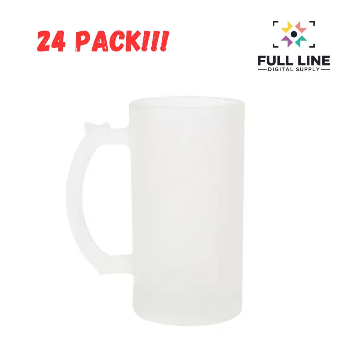 16oz Frosted Glass  Stein 24/pack ($5.50 each)