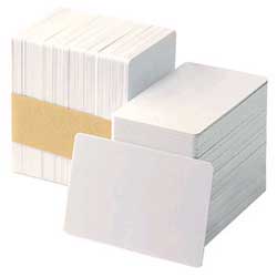 White PVC Blank ID Cards CR80/30mil 500 Pk