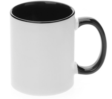 Orca Black Inner-Handle Color Mugs 11oz and 15oz - Sublimation 36/cs