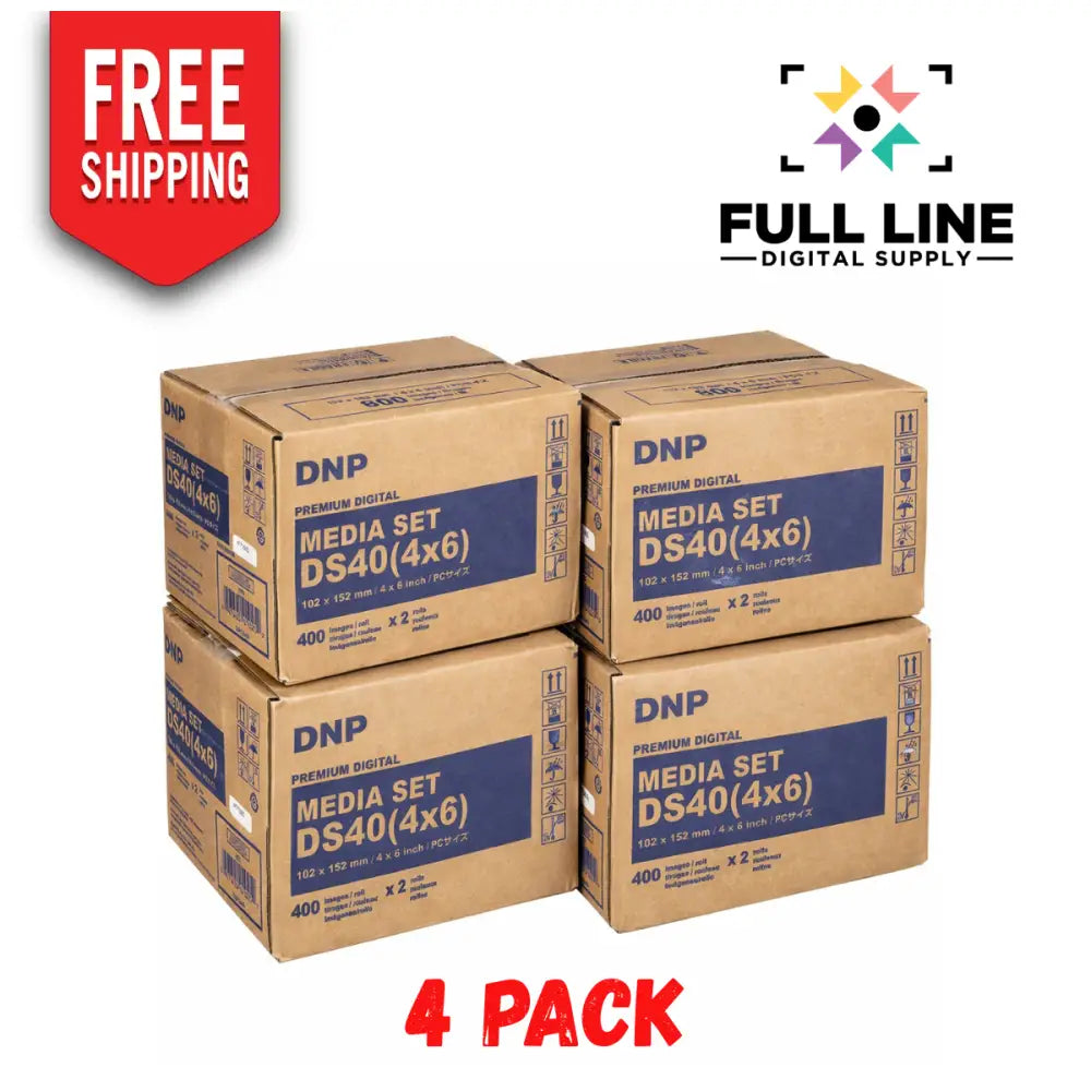 DNP DS40 4 x 6’’ Media for DS40 Printer (Bundle of 4 cases) SPECIAL OFFER simple