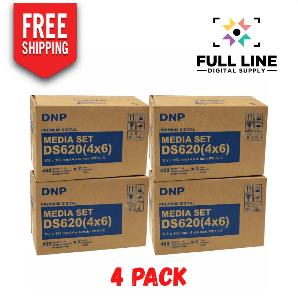 DNP DS620 4 x 6’’ Media for DS620A Printer (Bundle of 4 cases) SPECIAL OFFER simple