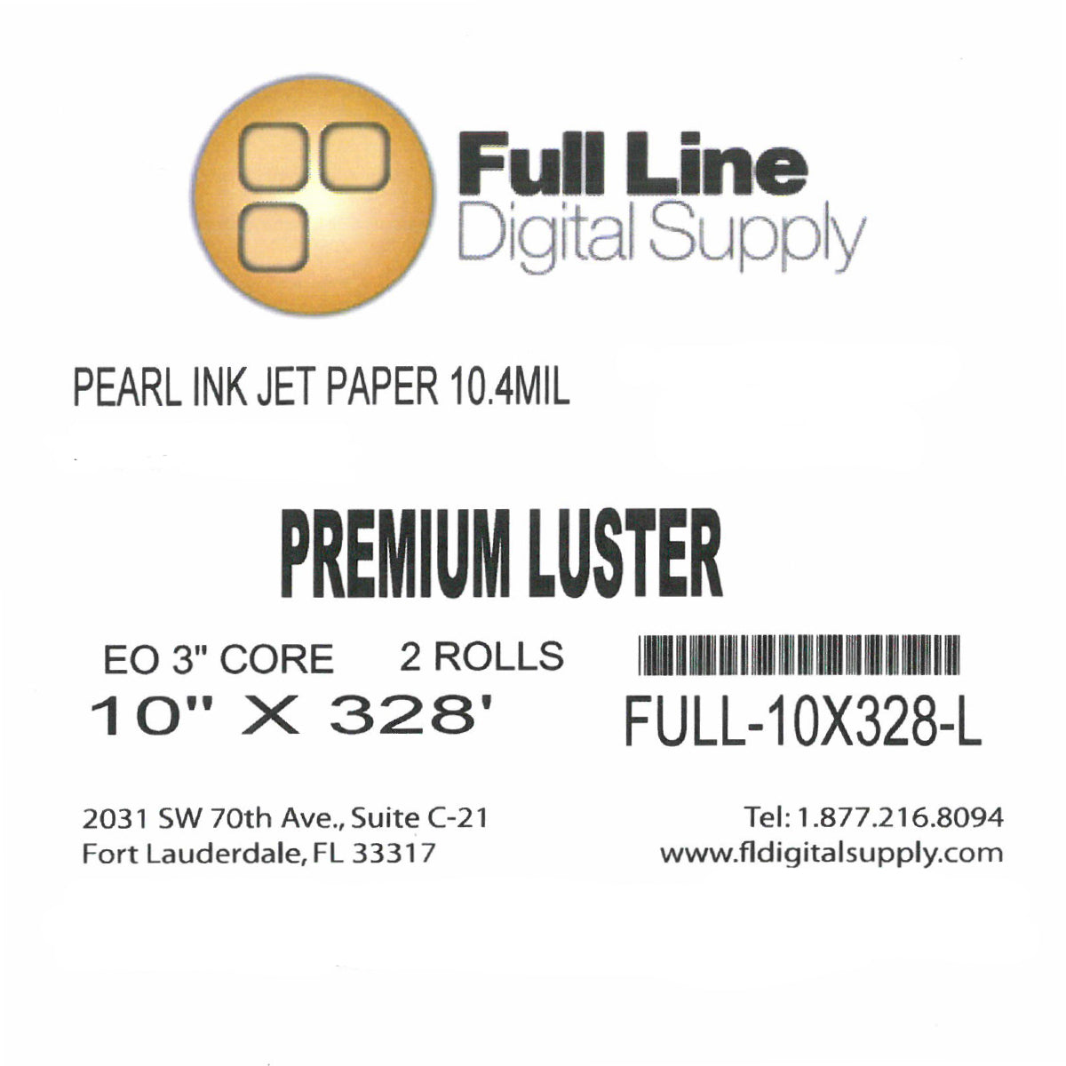 Full Line Luster for Noritsu Dry Labs - 10" x 328' Premium Photo Paper 2 ROLLS