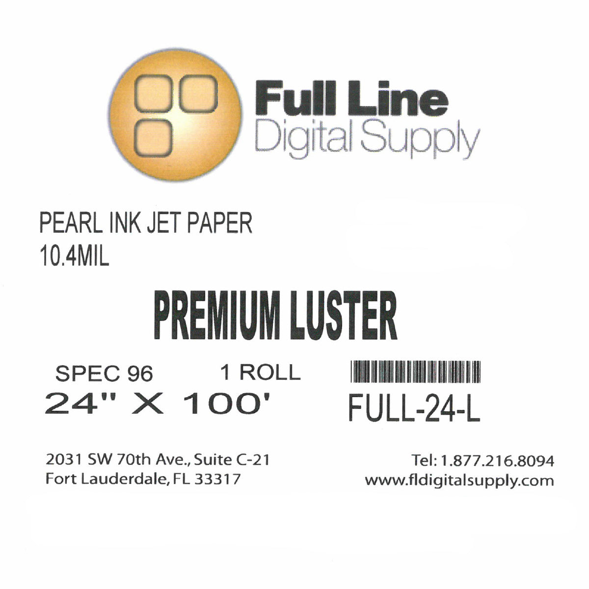 24" x 100' Premium Luster Photo Paper Epson© printers compatible