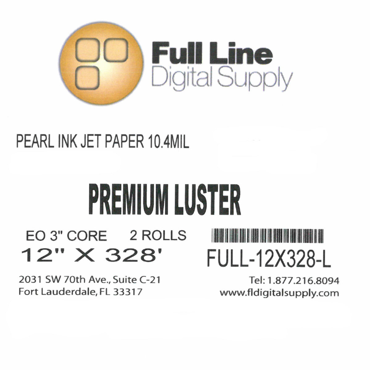 12" x 328' Premium Luster Photo Paper for Dry Labs