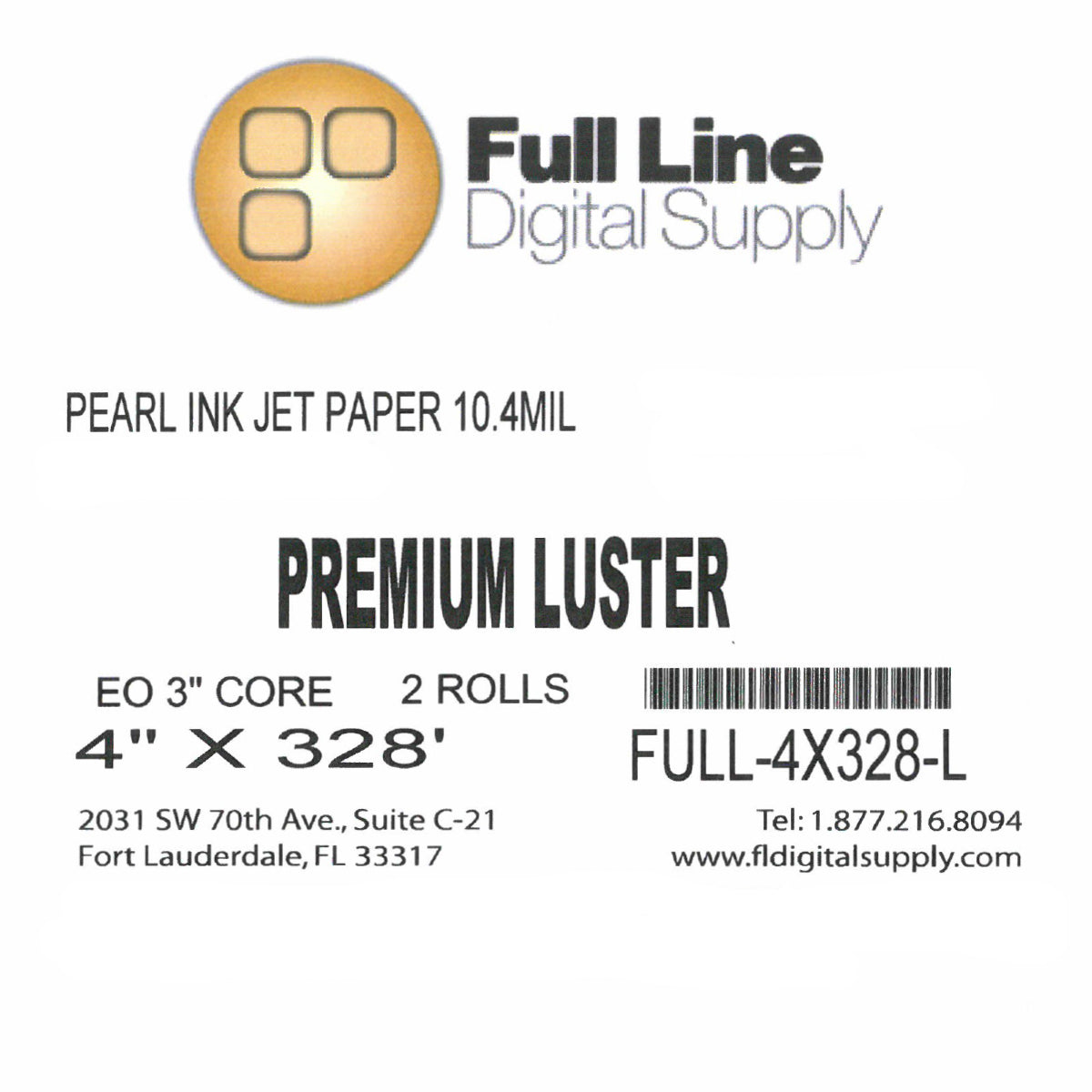 4" x 328' Premium Luster Photo Paper for Dry Labs 2 ROLLS