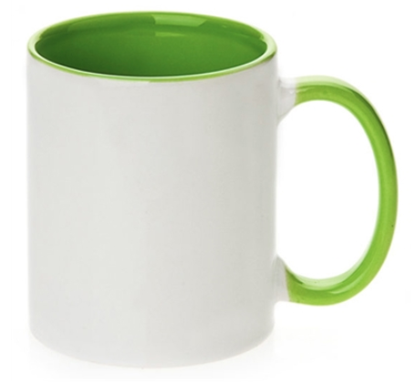 Orca Inner-Handle Light Green Mugs - 11oz or 15oz - 36/cs