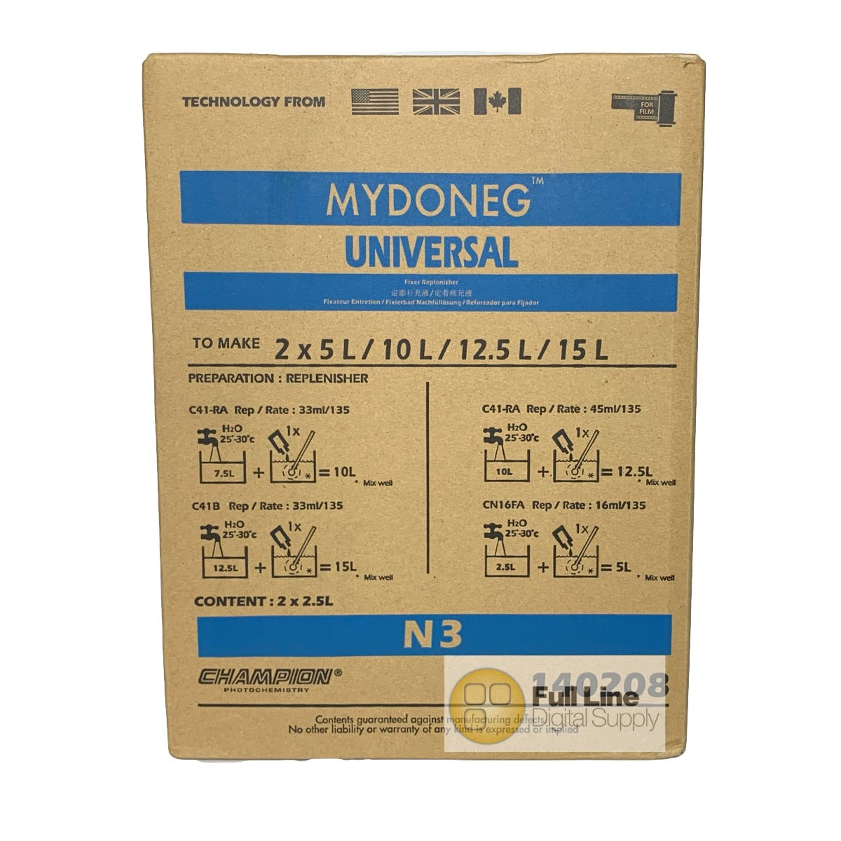 N3 Fixer Champion Mydoneg RA Fixer Replenisher 2x10L (140208)