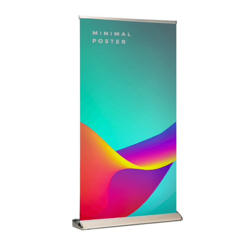 Premium Retractable Roll Up Banner Stand 33" With Carrying Bag (optional print)