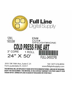 24" x 50' Cold Press Bright