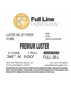 Full Line Premium Luster Photo Paper 36" x 100' Roll