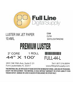 Full Line Premium Luster Photo Paper 44" x 100' Roll