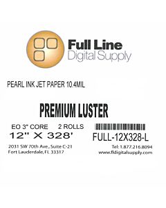 Full Line Premium Luster Inkjet Photo Paper for Dry Labs 12" x 328'