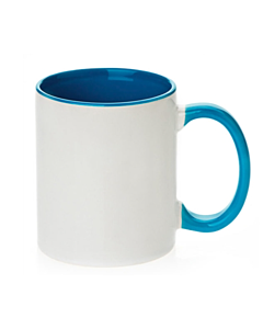 Orca Light Blue Inner-Handle Color Mugs 11oz or 15oz - Sublimation 36/cs