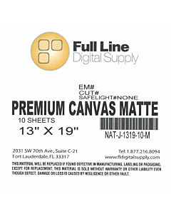 Full Line 13"x19" Premium Canvas - 21mil - MATTE