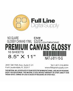 Full Line 8.5"x11" Premium Canvas - 21mil - GLOSSY
